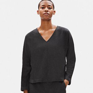 Sale! NWT Eileen Fisher LE Soft Wool Flannel V-Neck Med